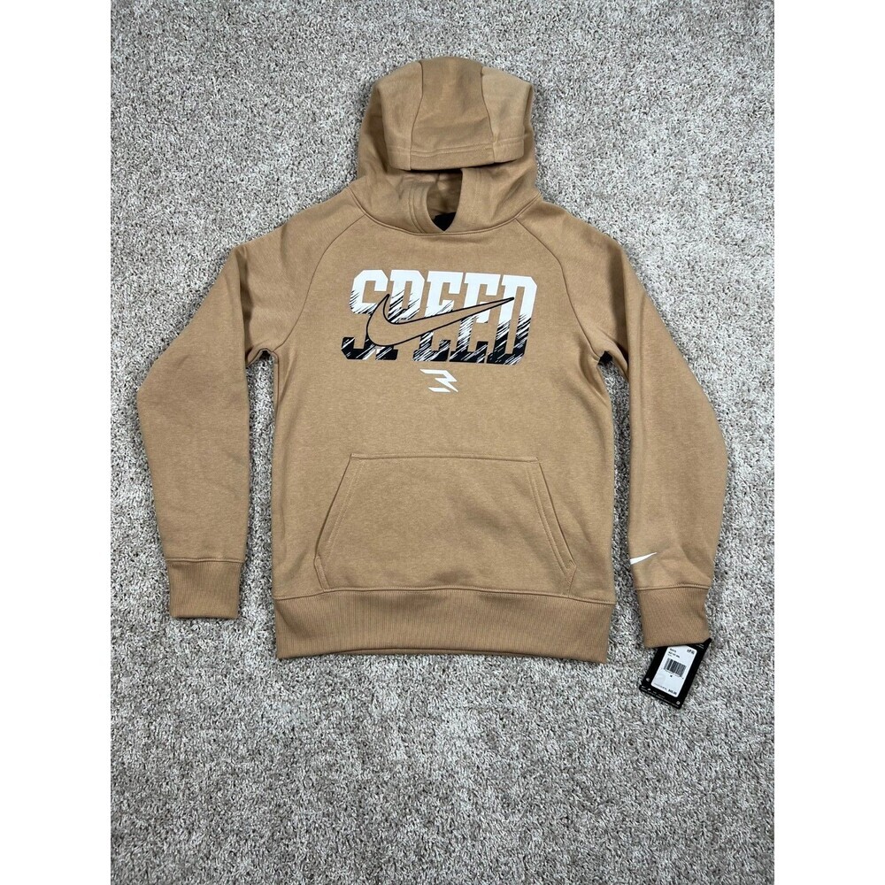 NWT Nike 3BRAND Russell Wilson Speed Hoodie Tan Boys Medium 10-12